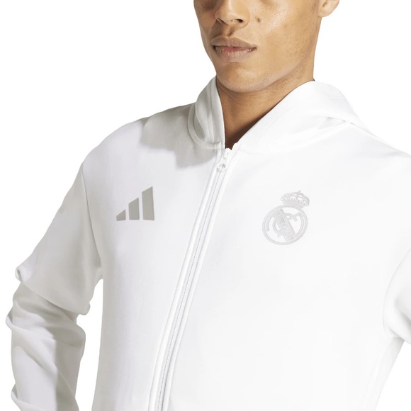 Adidas White Real Madrid Hoodie Unisex XXL - Picture 4 of 10